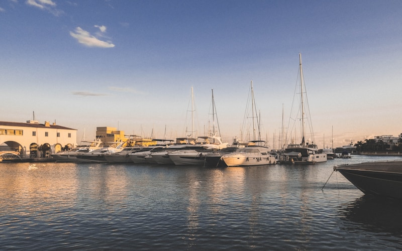 Limassol marina at sunset